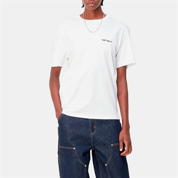 Carhartt WIP T-shirt W Script Embroidery W White / Black